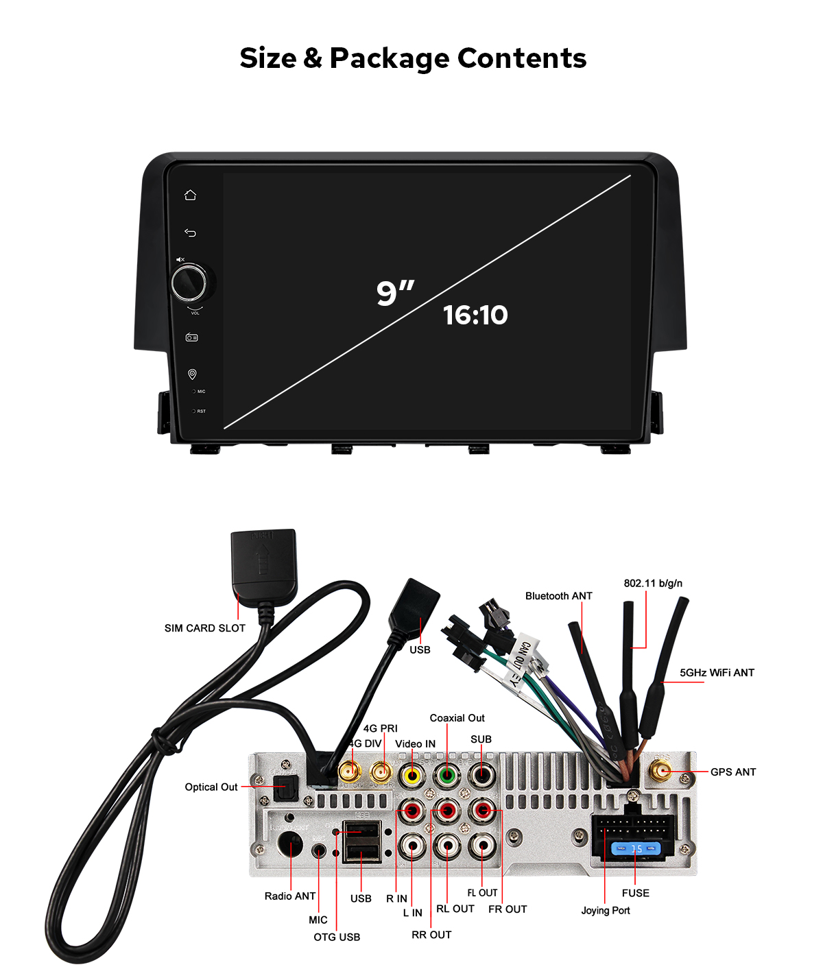 JOYING最新9インチカーステレオAndroid 10.0カーオートラジオfor Honda